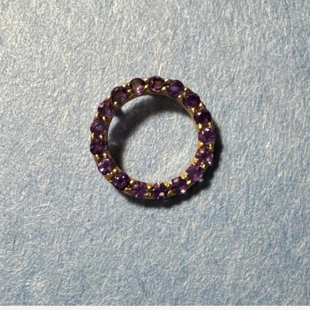 Elegant Purple Gemstone Necklace Pendant